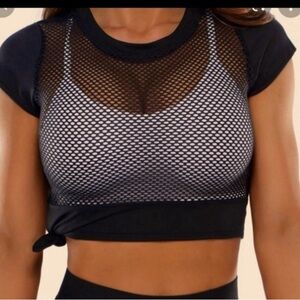 Bombshell Sportswear Mesh Crop Tee